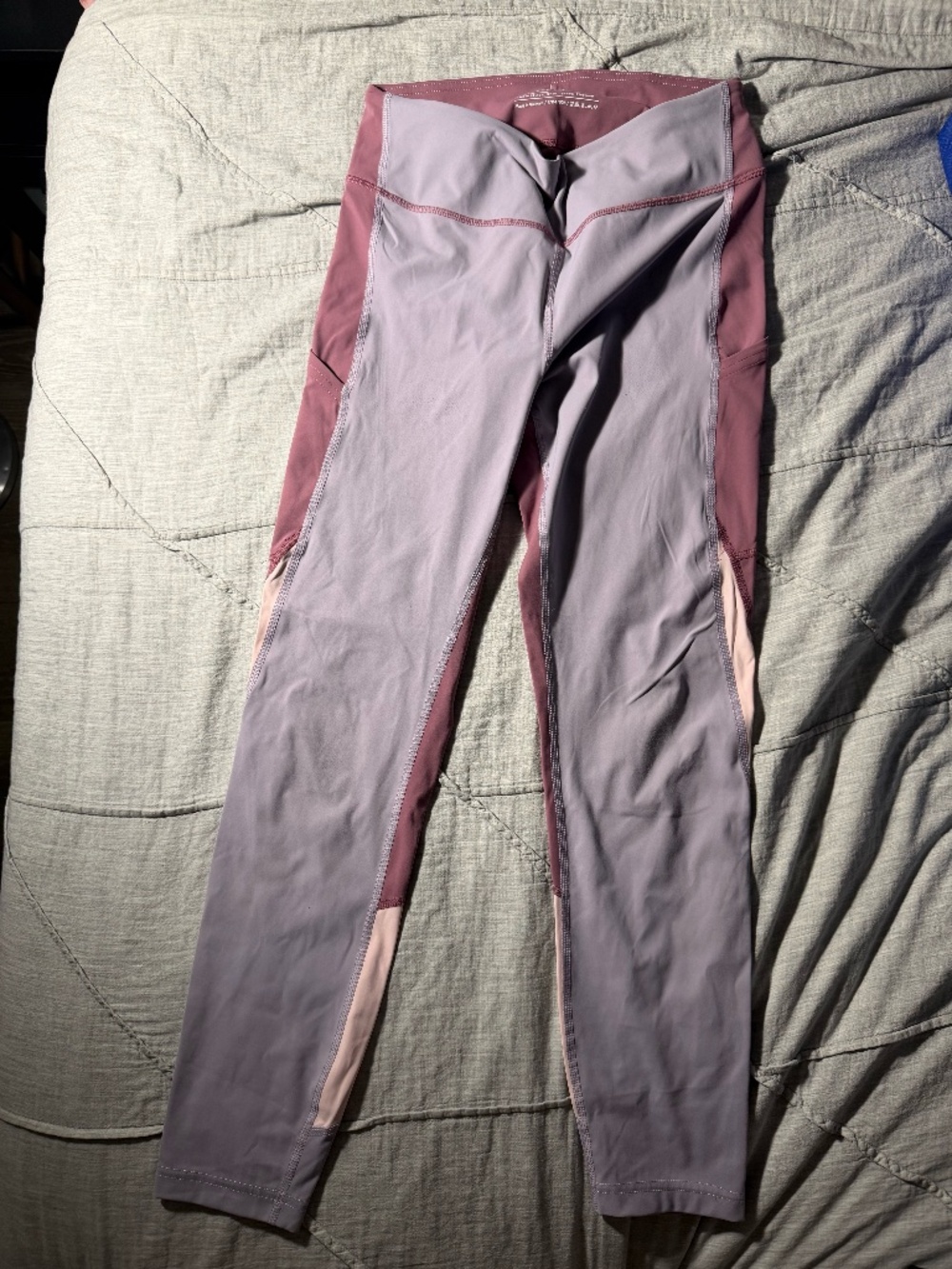 Outdoor Voices Legging: Mauve/Berry Colorblock